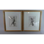 A Pair of Framed Classical Prints of Engravings Depicting Classic Statues