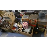 A Collection of Various Vintage Tins, Christmas Plum Puddings, Sweet Jars etc