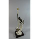 A Modern Figural Table Lamp Signed A Belcozi, 58.5cm High