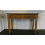 A Narrow Two Drawer Side Table, 110cm, (Matches Lot 101)