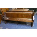 A Late Victorian/Edwardian Oak Chapel Pew, 200cm Wide