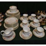 A Collection of Royal Doulton Claudia Pattern Tea and Dinnerwares to Include Seventeen Dinner