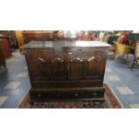 A 19th Century Oak Livery Chest with Three Base Drawers on Bracket Feet, 134cm Wide