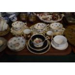 A Collection of Various Cabinet Cups and Saucers, Davenport Jug and Coffee Can, Royal Doulton