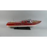 A Good Quality Model of an Aquarama Vintage Speed Boat, 66cm Long