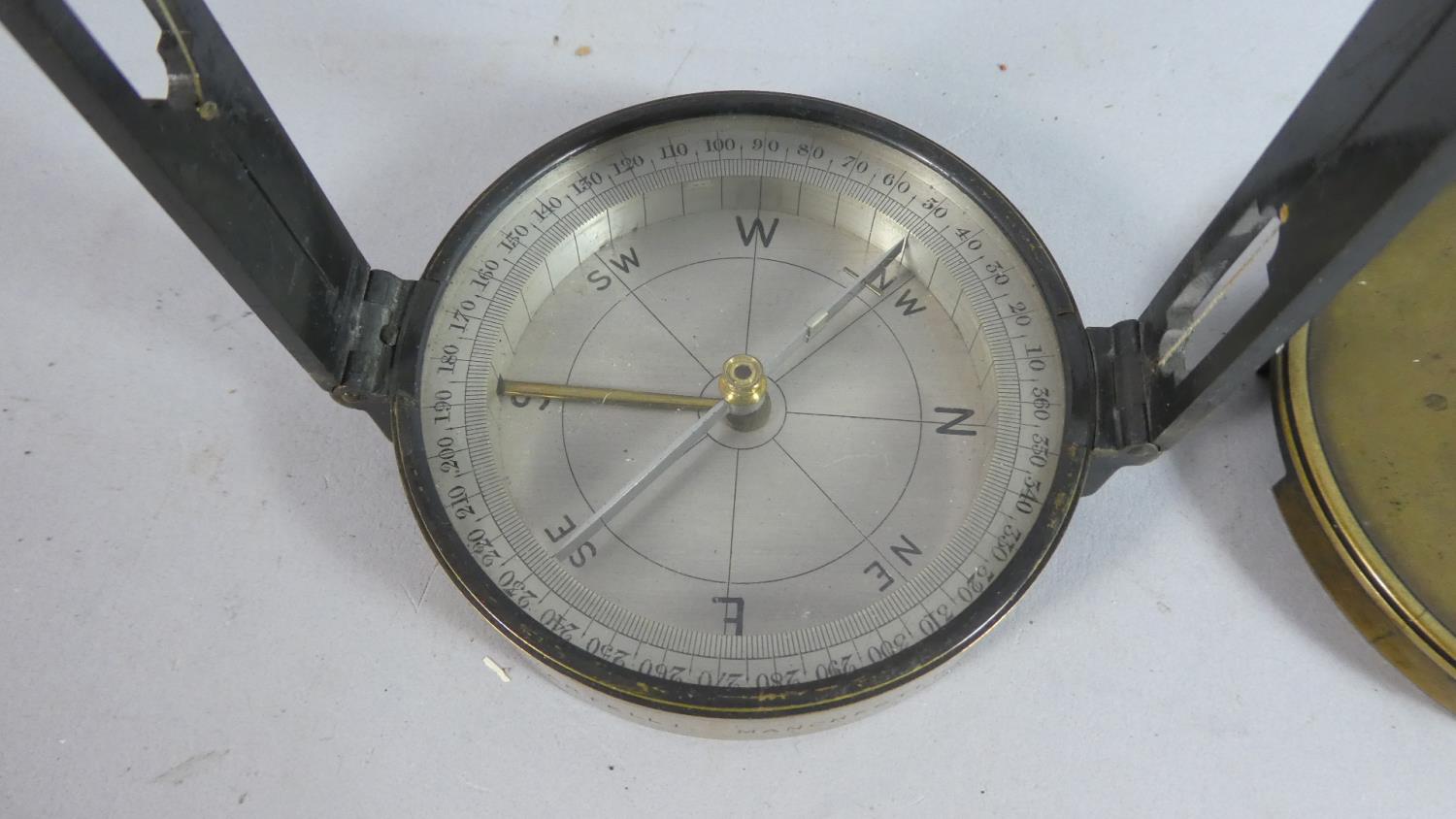 A 19th Century Casartelli Circular Brass Surveying Compass - Image 2 of 3