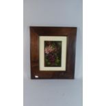 A Framed Oil Still Life, Roses, Frame, 43cm x 36.5cm