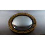 A Nice Quality Gilt Framed Circular Convex Mirror, 58cm Diameter