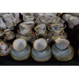 A Tray Containing Six Royal Worcester Westminster Trios, Six Royal Cauldon Two Handled Cups and