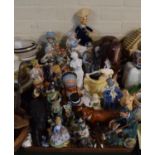 A Tray Containing Large Quantity of Animal and Figural Ornaments to Include Royal Doulton, Beswick