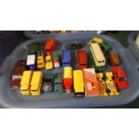 A Tray of Various Diecast Toys to Include Dinky Toys, Austin Lorries, Dinky Austin Taxi, Dinky