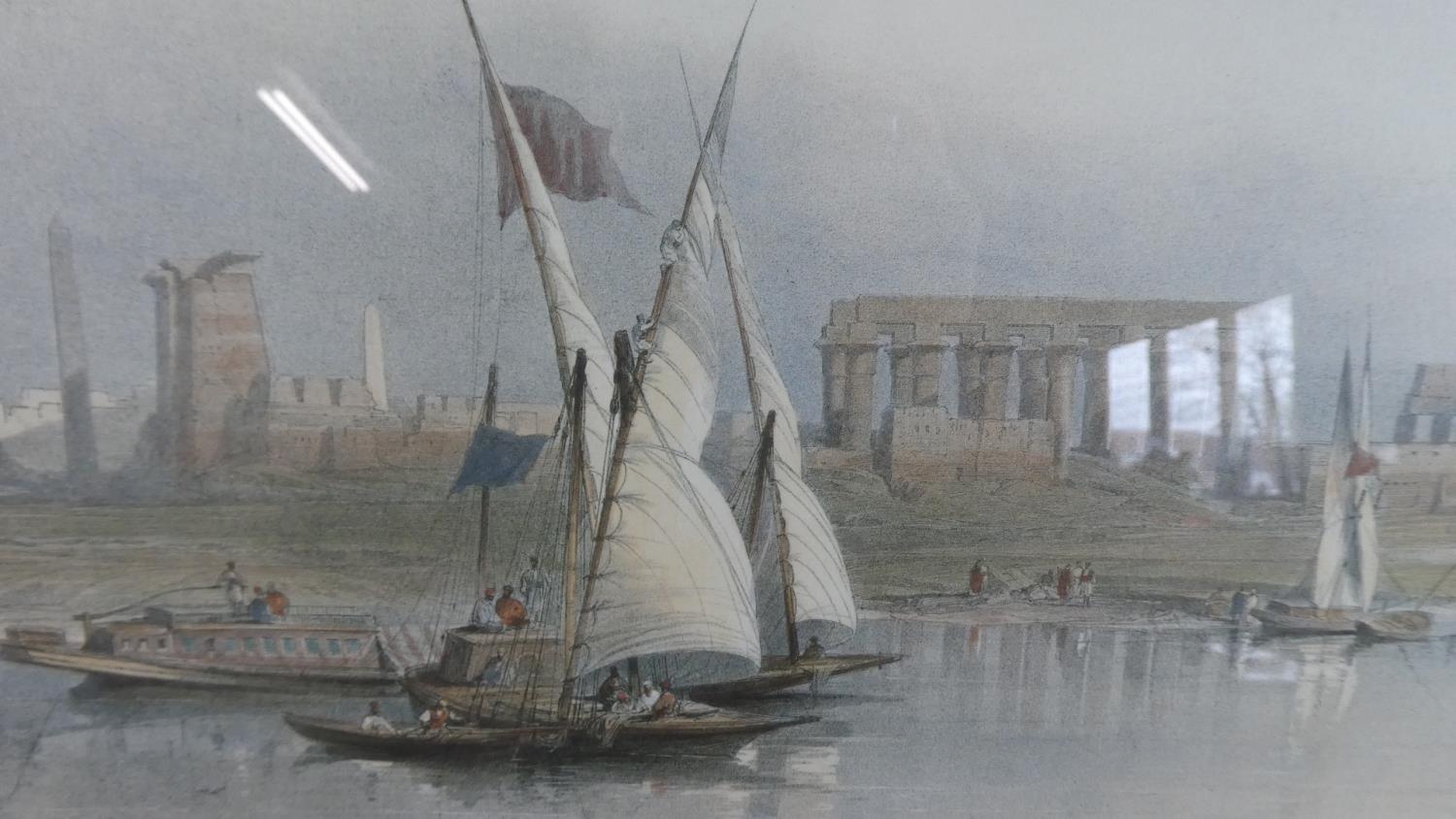 A Framed Print, General View of the Ruins of Luxor From the Nile - Image 2 of 3