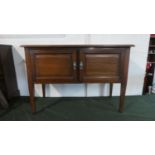 An Edwardian Mahogany Washstand Cupboard with Double Panel Doors, 106cm Wide