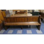 A Late Victorian/Edwardian Oak Chapel Pew, 223cm Wide (to Match Lot 358)