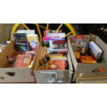 Three Boxes Containing Various Buddhist Books, CDs, Cassette Tapes etc