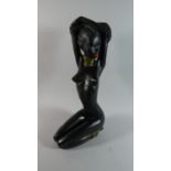 A Mid 20th Century Figural Ornament in the Form of a Kneeling Nude Girl, 47cm High
