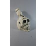 A Novelty Night Light in the form of a Human Skull, 19cm High