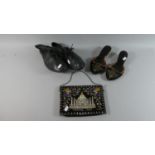 A Souvenir Embroidered Taj Mahal Purse, Pair of Vintage Running Spikes and a Pair of Embroidered