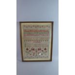 A Framed Sampler by Catherine Myatt, Aged 13, 1833, 40cm High