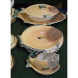 A Collection Shorter and Sons Fish Dinnerwares to Include Serving Plate, Lidded Tureen, Four