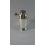 A Mid 20th Century Silver Plated Cocktail Shaker with Cork Stopper, 18cm High