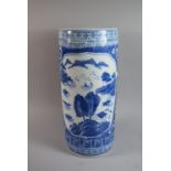 A Modern Oriental Blue and White Stick Stand, 44cm high