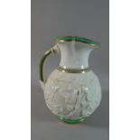 A Mid 19th Century Samuel Alcock & Co. Jug Decorated with Ivy Sprays In Relief and with Trefoil