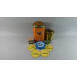 A Collection of Various Vintage Tins Including Blue Bird Together with Four Tin Plate Vimto