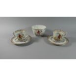 A Collection of 19th Century Commemorative Teawares by David Lockhart and Co. to Include Two Cups,