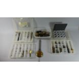 A Collection of Various Clock Parts, Pendulums, Clock Weights, Clock Tools etc