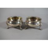 A Pair of Silver Three Footed Salts, London 1764