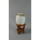 A French Second Empire Stylised Vase in the Form of an Urn of Bullet Form Enriched with Gilt