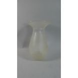 A Portuguese JM Glass Vase with Etched Decoration, 28.5cm High