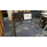 A Vintage Wrought Iron Half Circle Tree Guard, 104cm high