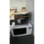 A Samsung Microwave and a Russell Hobbs Four Slice Toaster