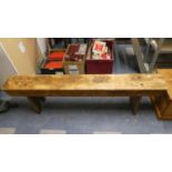 A Vintage Pine Bench, 168cm Long