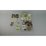 A Collection of Various English and Foreign Bank Notes, Coins Etc