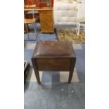 An Edwardian Oak Lift Top Box Stool, 51cm Wide