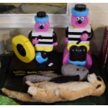 Two Bertie Bassett Ornaments, CD Holder and Money Box Together with Meerkat Doll and Sweep Glove
