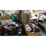 A Collection of Radio Controlled Buggy Parts, Spares and a Large VW Buggy (Untested)