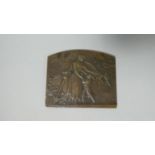 A French Bronze Insurance Plaque for the General Insurance Company Founded in 1919, 7.5cm Wide