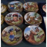 A Collection of Twenty-Four Royal Worcester Decorated Plates, Great Racehorse Series etc
