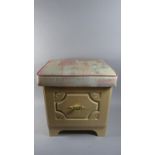 A Modern Upholstered Box Stool, 44cm Wide