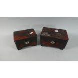 Two Japanese Lacquered Musical Jewellery Boxes