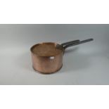 A Victorian Copper Lidded Saucepan with Iron Handles, 25cm Diameter