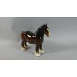 A Beswick Shire Mare Model No.818 In Brown