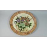 A Japanese Decorated Wall Plaque Depicting Exotic Bird, 40cm Diameter