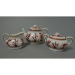 A Miniature Coalport Indian Tree Three Piece Tea Set