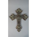 A Modern Cast Wall Hanging Celtic Cross, 33cm High