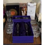 A Tray of Boxed and Unboxed Glassware to Include Edinburgh Crystal Wines and Champagnes